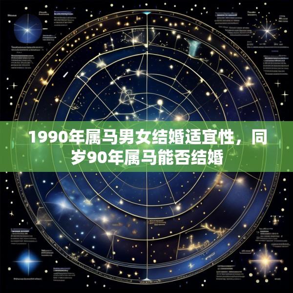 1990年属马男女结婚适宜性，同岁90年属马能否结婚