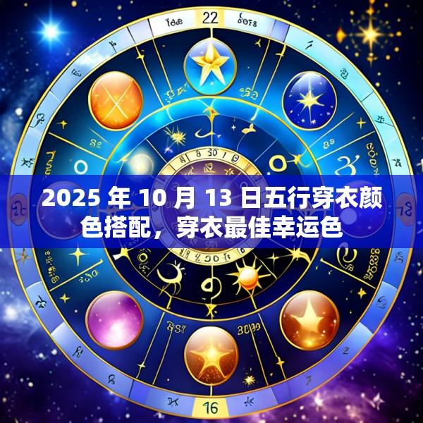 2025 年 10 月 13 日五行穿衣颜色搭配，穿衣最佳幸运色