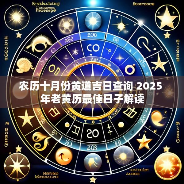 农历十月份黄道吉日查询 2025 年老黄历最佳日子解读