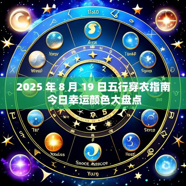 2025 年 8 月 19 日五行穿衣指南 今日幸运颜色大盘点