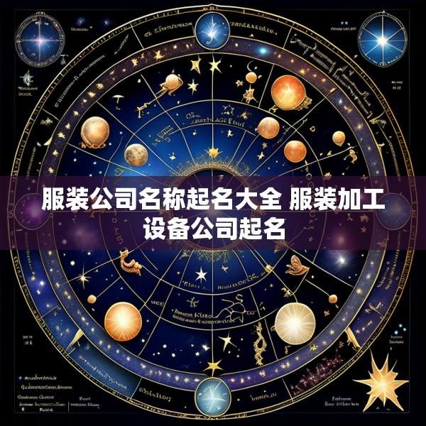 服装公司名称起名大全 服装加工设备公司起名