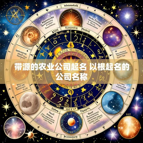 带源的农业公司起名 以根起名的公司名称