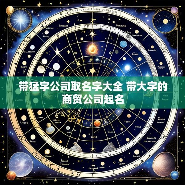 带猛字公司取名字大全 带大字的商贸公司起名