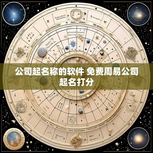 公司起名称的软件 免费周易公司起名打分