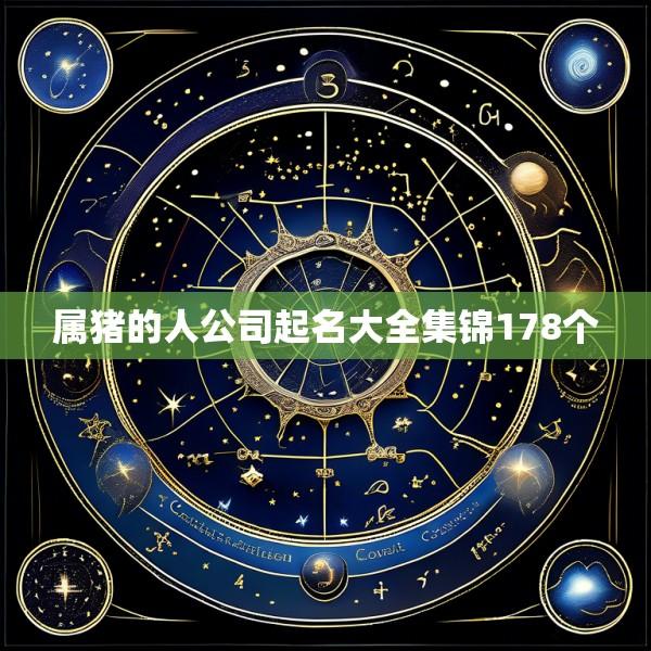 属猪的人公司起名大全集锦178个