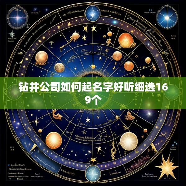 钻井公司如何起名字好听细选169个