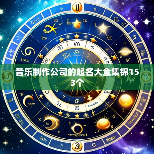 音乐制作公司的起名大全集锦153个