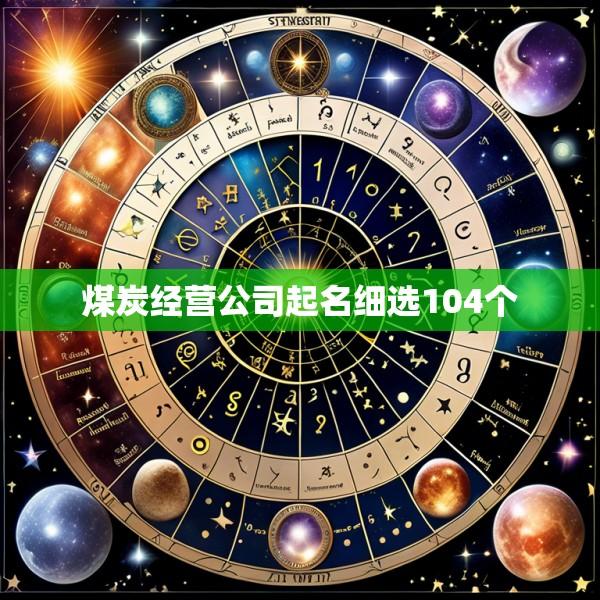 煤炭经营公司起名细选104个