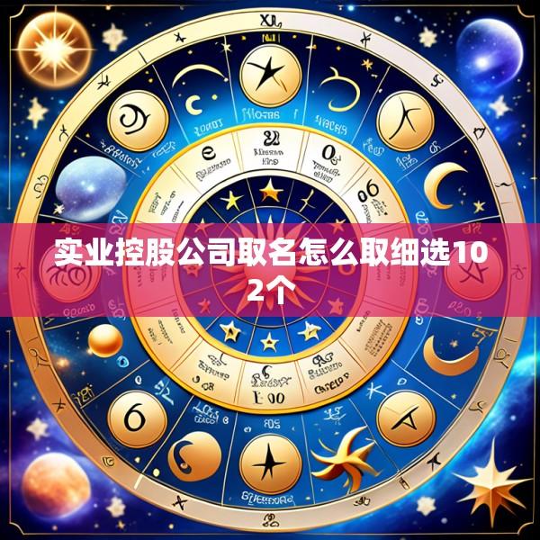 实业控股公司取名怎么取细选102个