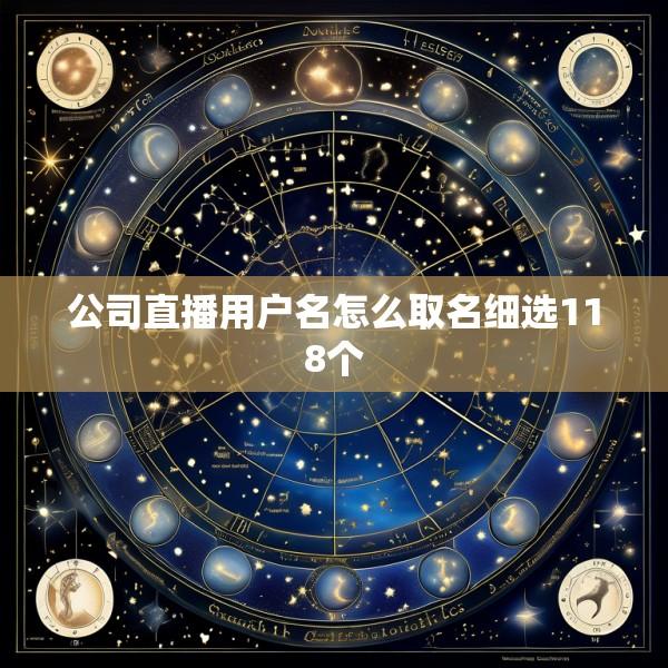 公司直播用户名怎么取名细选118个