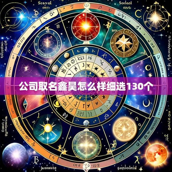 公司取名鑫昊怎么样细选130个