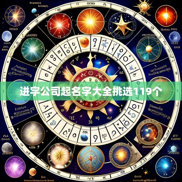 进字公司起名字大全挑选119个