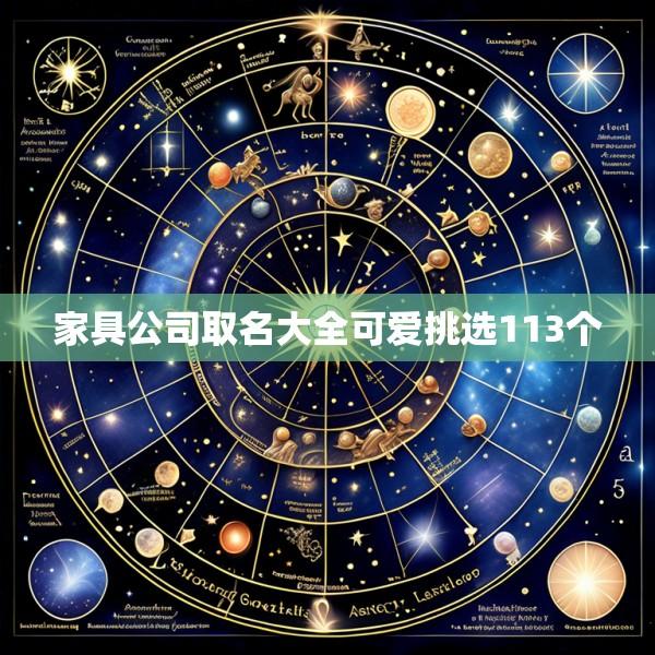 家具公司取名大全可爱挑选113个