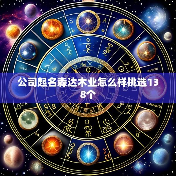 公司起名森达木业怎么样挑选138个