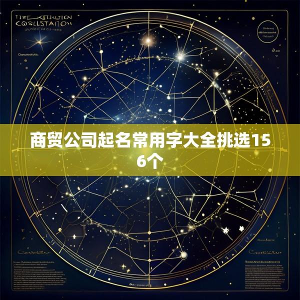 商贸公司起名常用字大全挑选156个