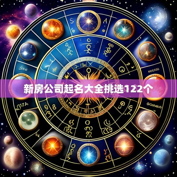 新房公司起名大全挑选122个
