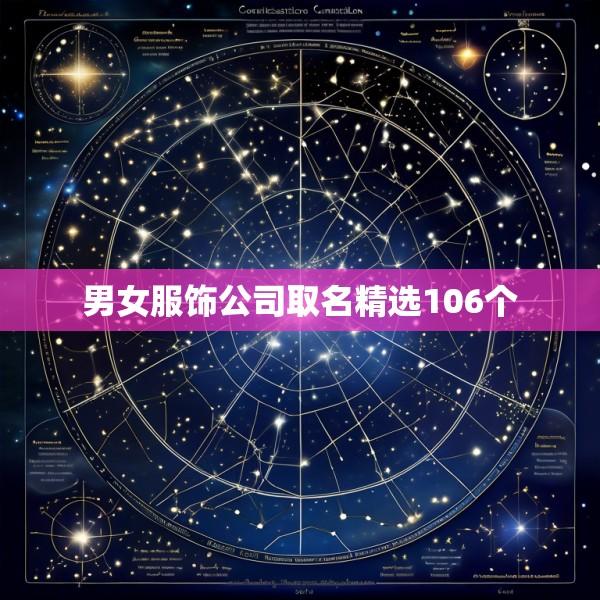 男女服饰公司取名精选106个