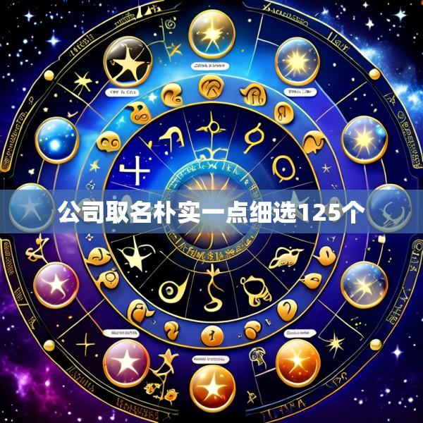 公司取名朴实一点细选125个