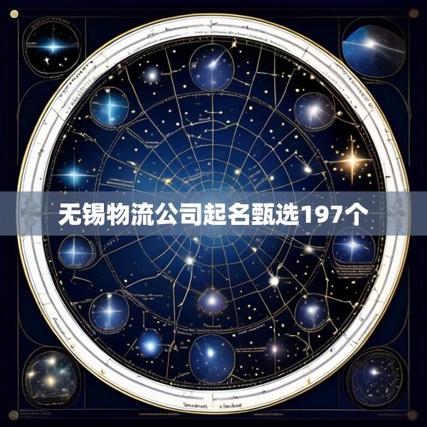 无锡物流公司起名甄选197个
