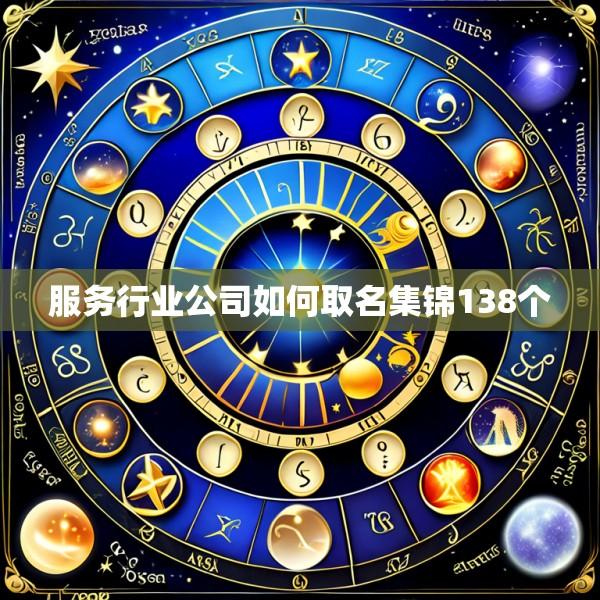 服务行业公司如何取名集锦138个