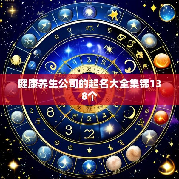 健康养生公司的起名大全集锦138个