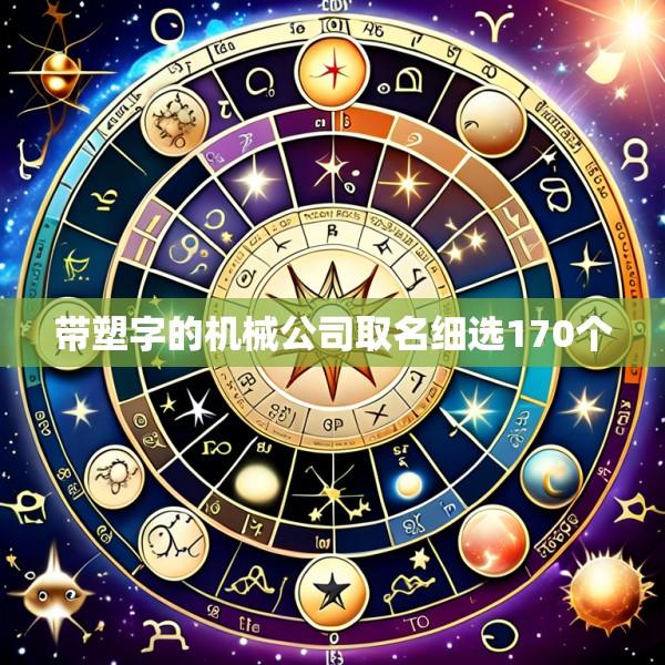 带塑字的机械公司取名细选170个