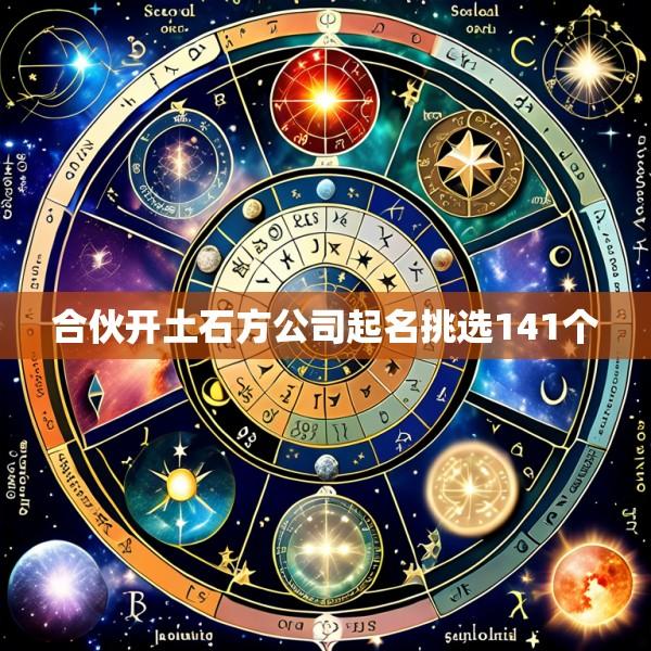 合伙开土石方公司起名挑选141个