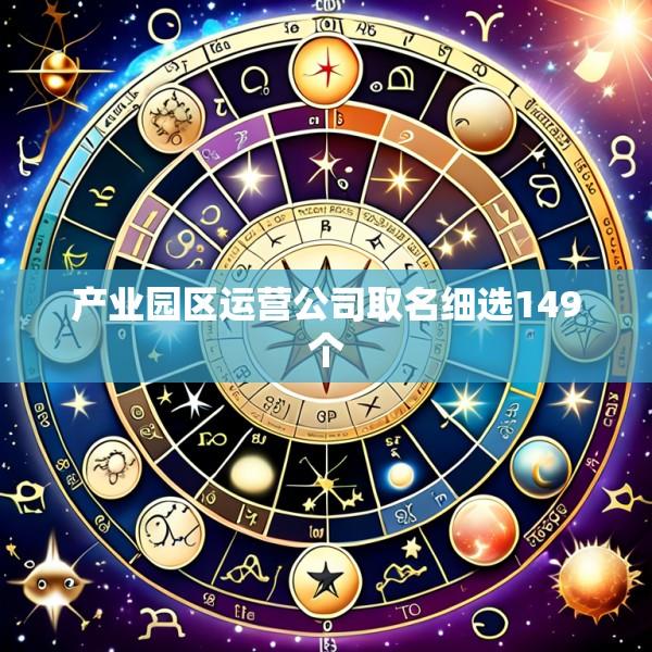 产业园区运营公司取名细选149个