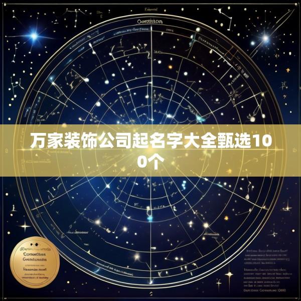 万家装饰公司起名字大全甄选100个