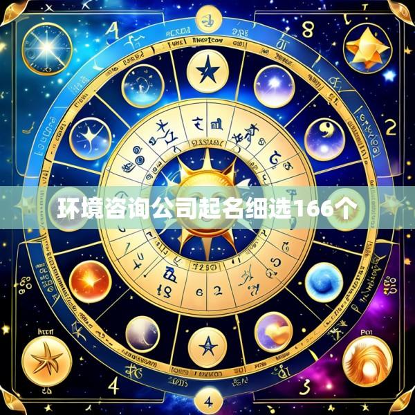 环境咨询公司起名细选166个