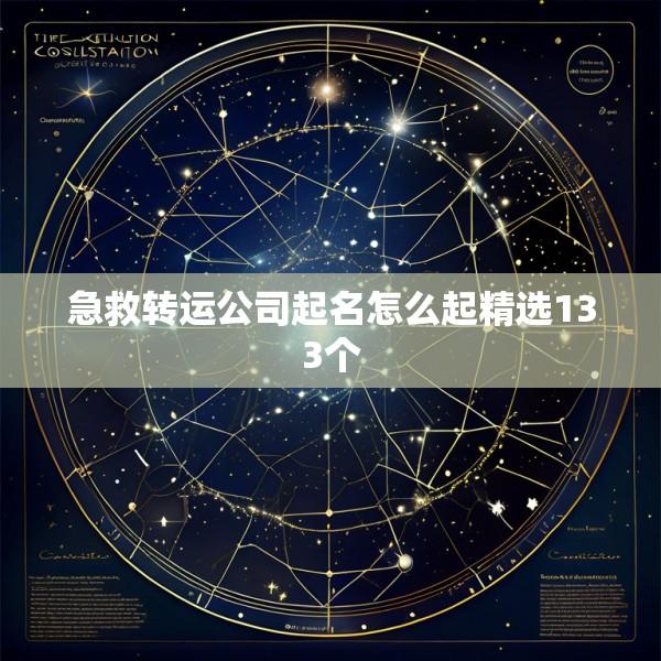 急救转运公司起名怎么起精选133个