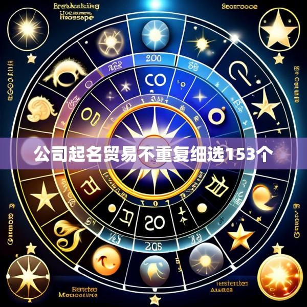 公司起名贸易不重复细选153个