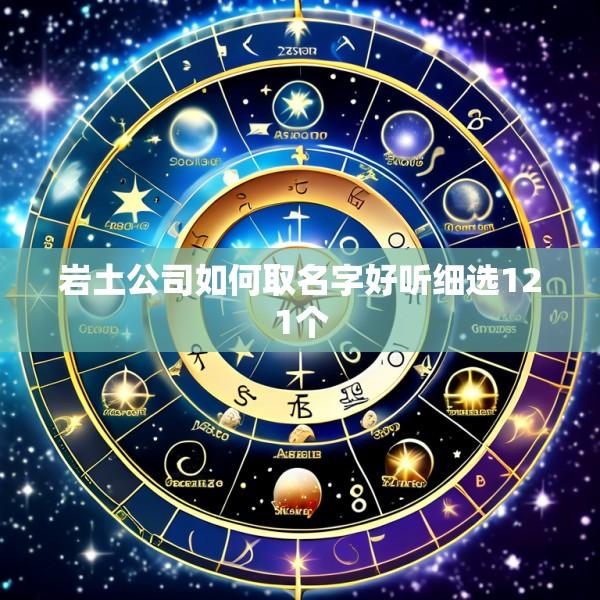 岩土公司如何取名字好听细选121个