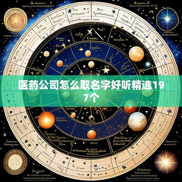 医药公司怎么取名字好听精选197个