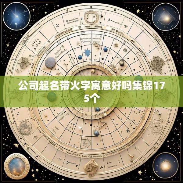 公司起名带火字寓意好吗集锦175个