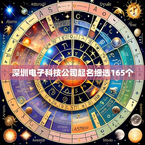 深圳电子科技公司起名细选165个