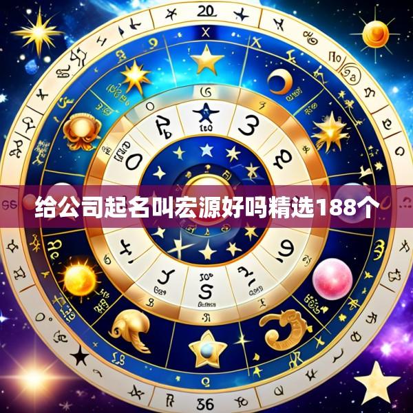 给公司起名叫宏源好吗精选188个