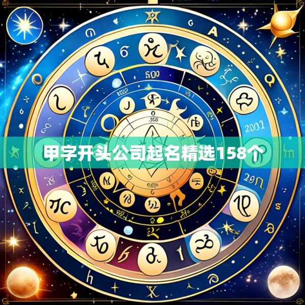 甲字开头公司起名精选158个