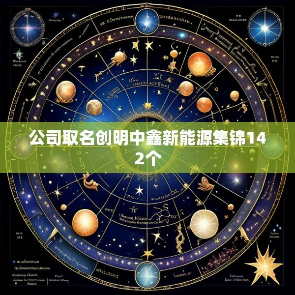 公司取名创明中鑫新能源集锦142个
