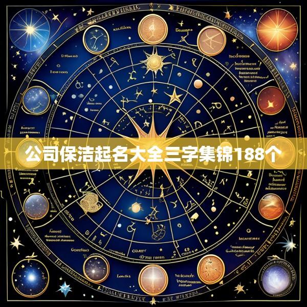 公司保洁起名大全三字集锦188个
