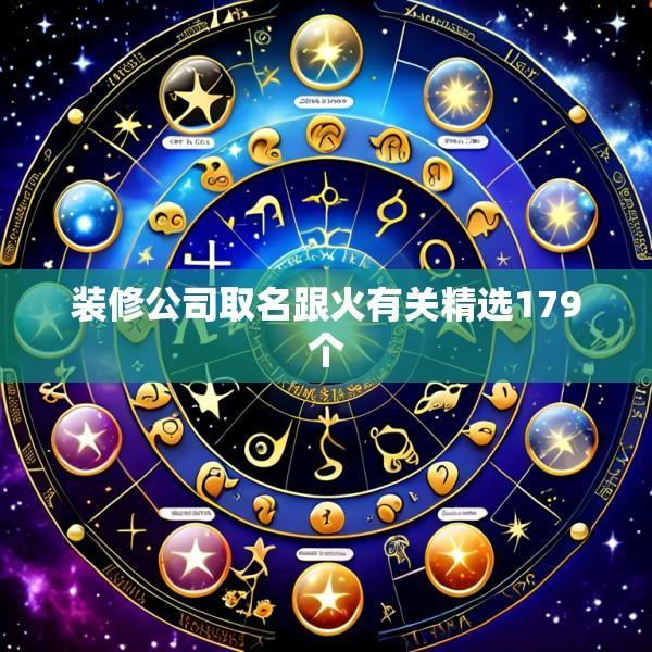 装修公司取名跟火有关精选179个