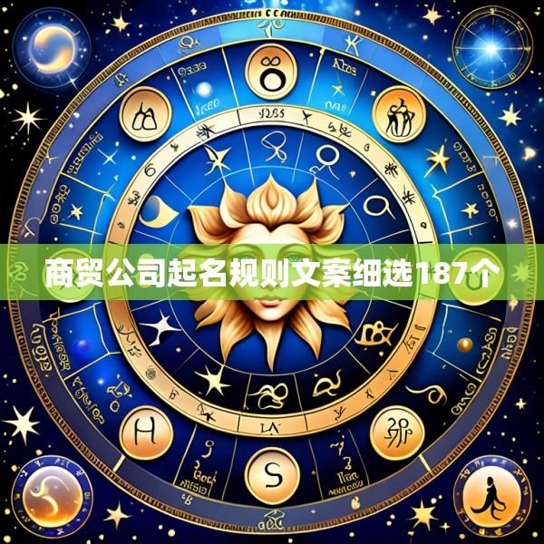 商贸公司起名规则文案细选187个