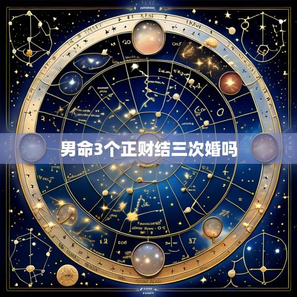 男命3个正财结三次婚吗