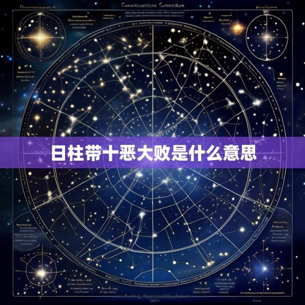 日柱带十恶大败是什么意思