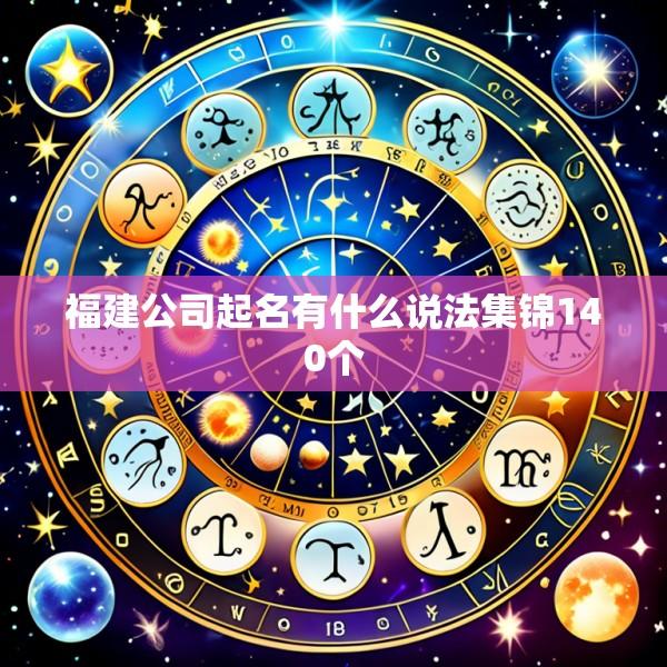 福建公司起名有什么说法集锦140个
