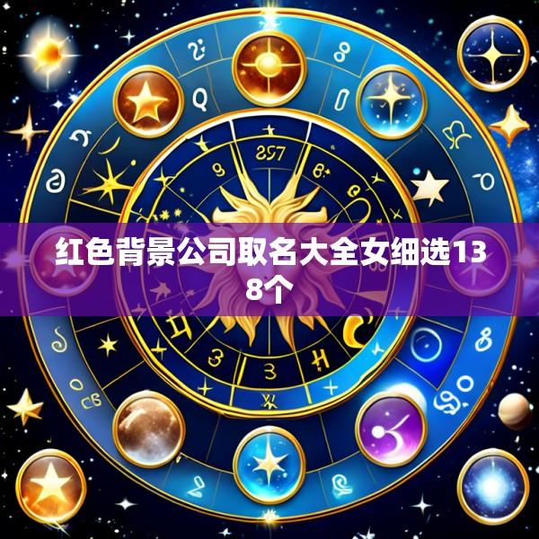 红色背景公司取名大全女细选138个