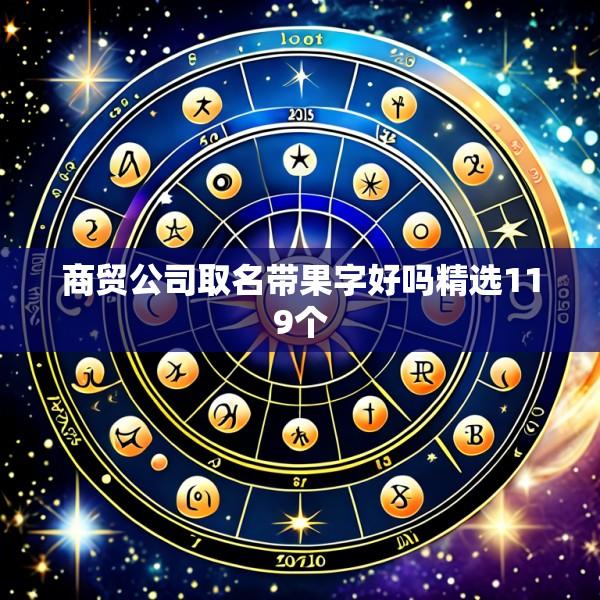 商贸公司取名带果字好吗精选119个
