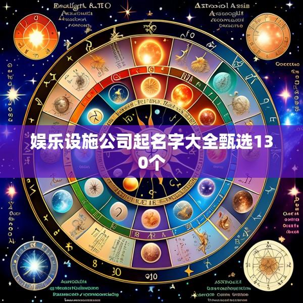 娱乐设施公司起名字大全甄选130个