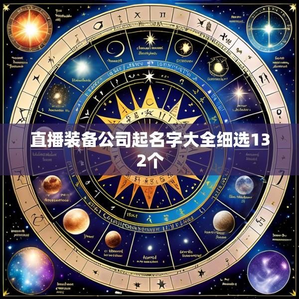 直播装备公司起名字大全细选132个