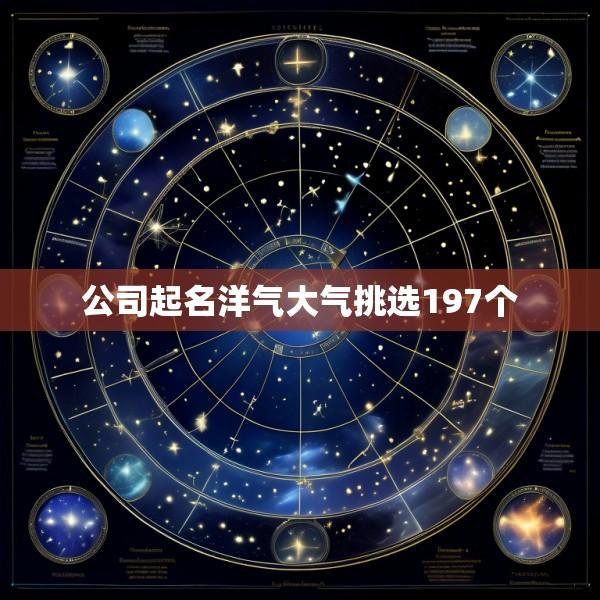 公司起名洋气大气挑选197个
